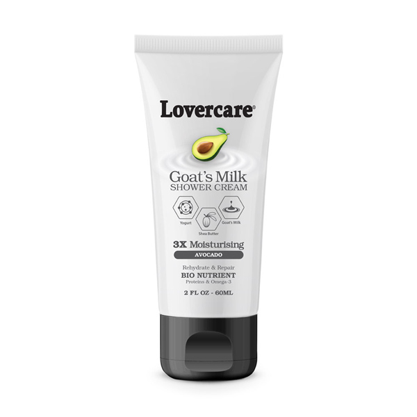 Lovercare Goat Milk Shower Cream 96 x 2.03 fl oz (60ml)-AVOCADO