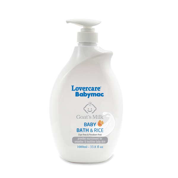 LoverCare Babymac Goat's Milk Baby Milk Bath + Rice - 1000ml - 33.8 fl oz