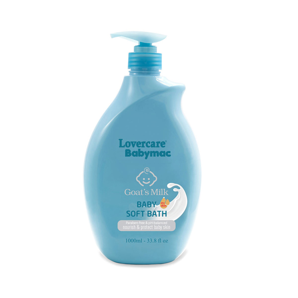 LoverCare Babymac Baby Soft Bath + Goat Milk - 1000ml - 33.8 fl oz