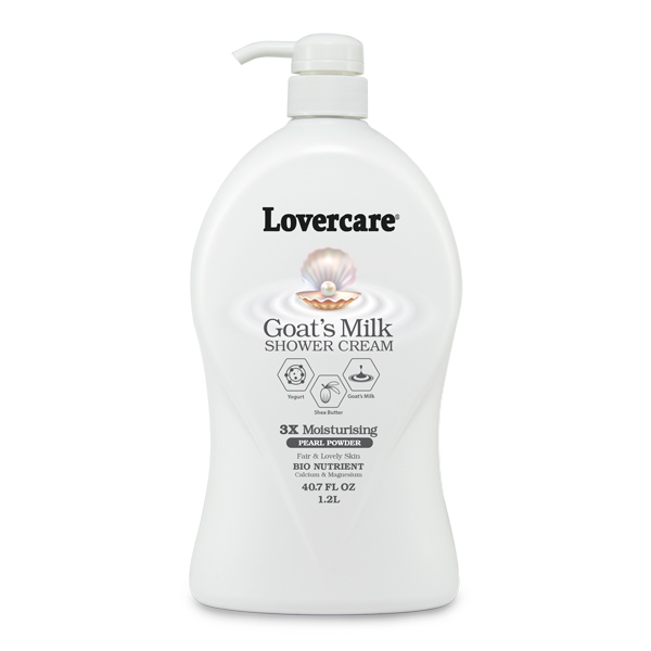 Lovercare Goat's Milk Shower Cream - 40.7 OZ (1200ML) - PEARL
