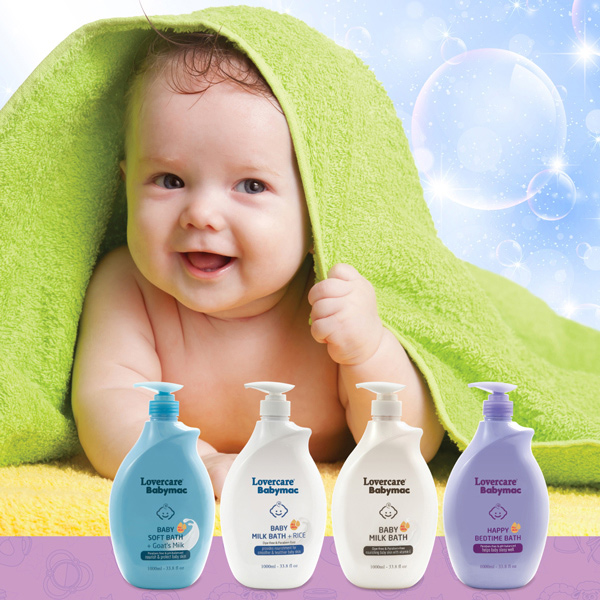 Lovercare Babymac Baby Happy Bedtime Bath - 3 bottles x 1000ml - 33.8 fl oz