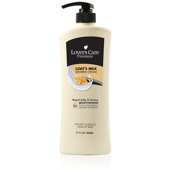 Lovercare Premium Goat Milk Shower Cream 4 x 27 OZ (800ML)-ROYAL JELLY & HONEY