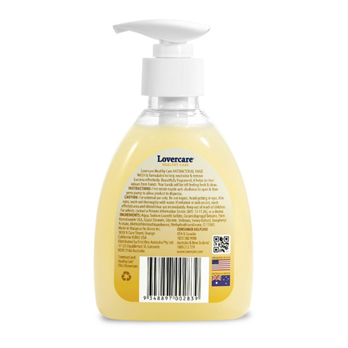 4-PACK Lovercare Antibacterial Hand Wash Royal Honey 8.45 fl. oz - 250ml