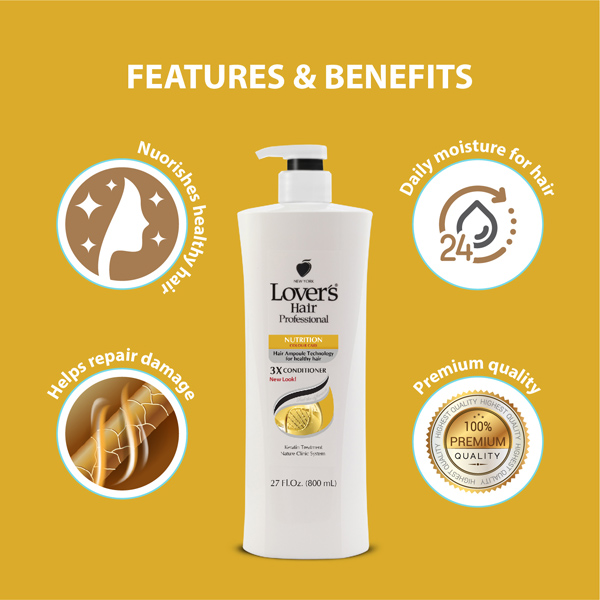 LOVER'S HAIR PROFESSIONAL 3X CONDITIONER 27 OZ-NUTRITION
