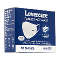 Lovercare Fabric Face Mask White 10-pack reusable 3 layers